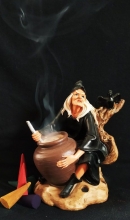 QUEMADOR DE INCIENSO INCENSARIO BRUJA OLLA HUMEANTE